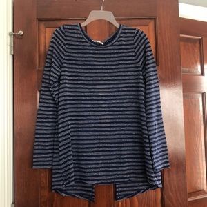 Striped Open Back Top